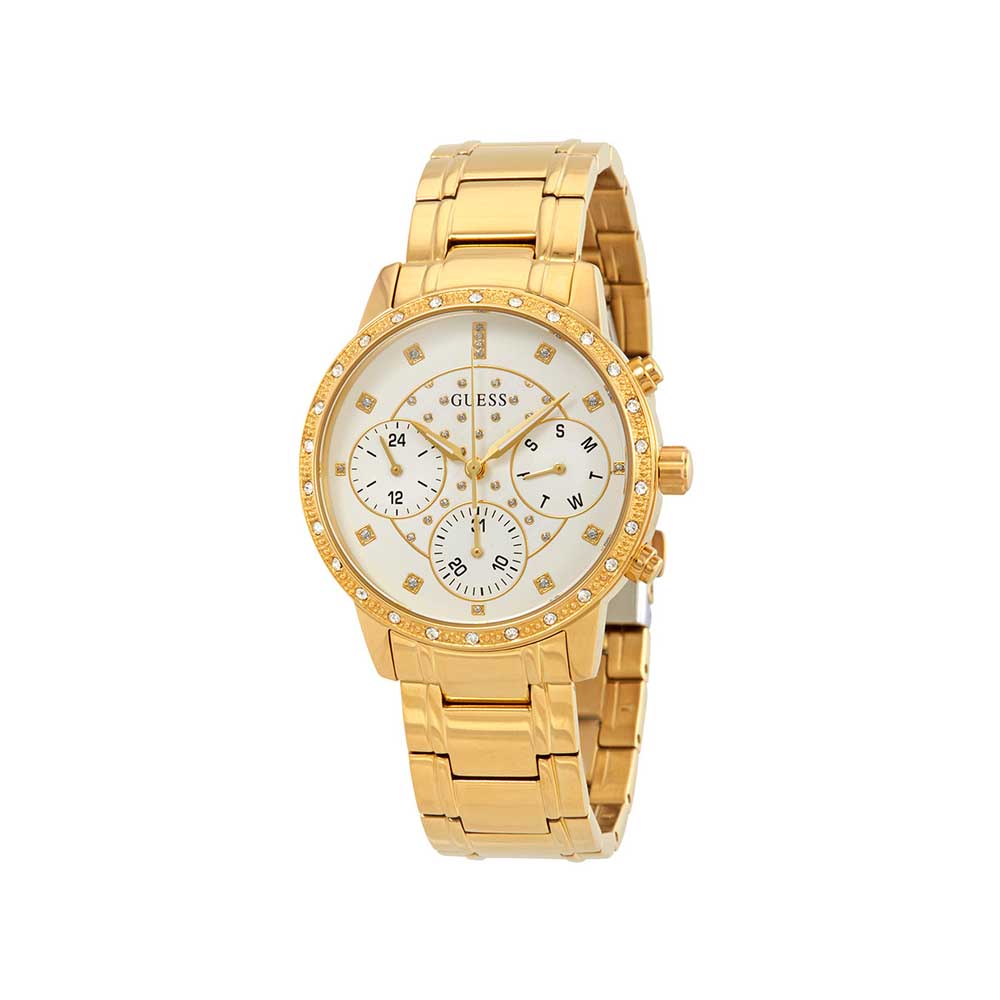 GUESS Sunny Crystal White Dial Ladies Watch