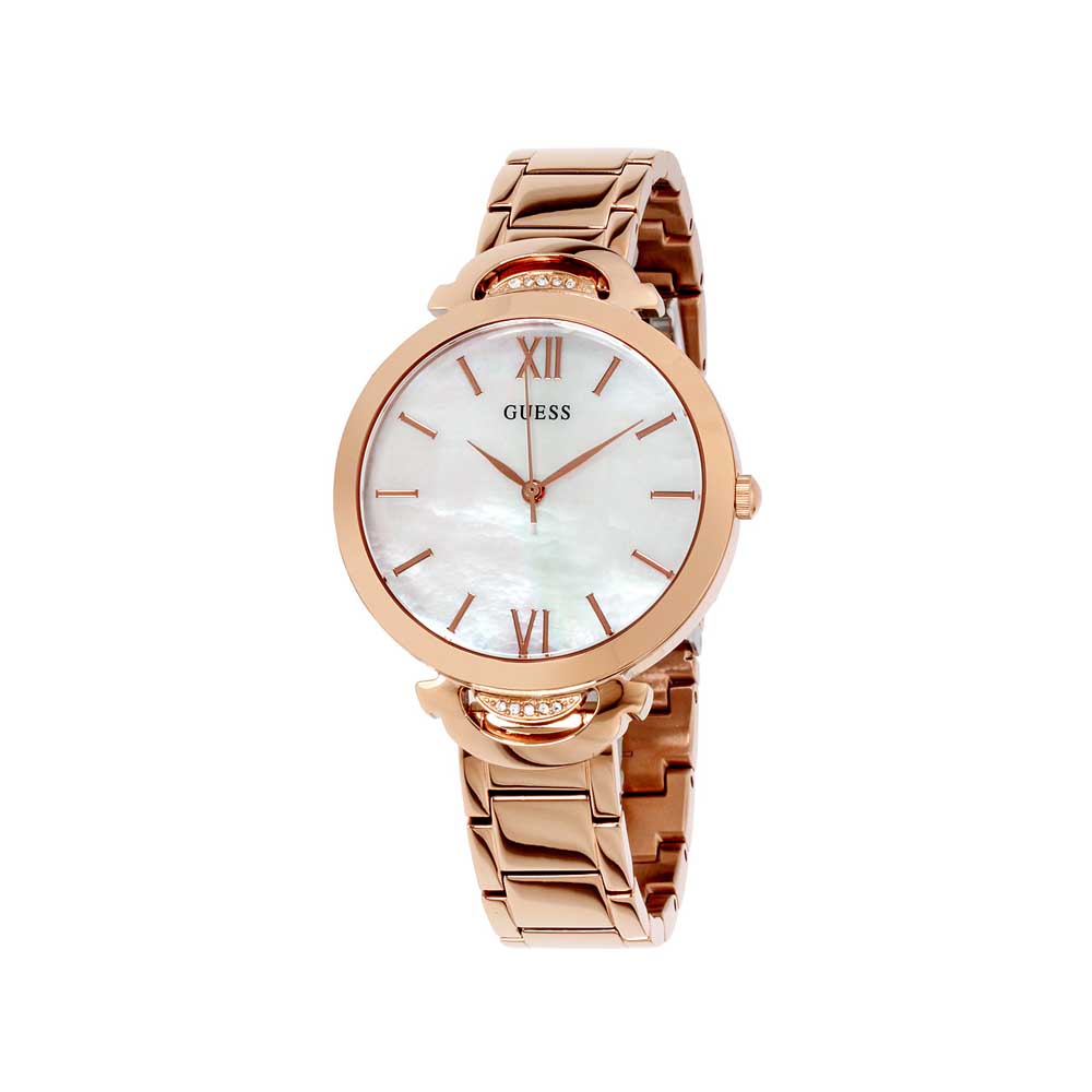 Guess Opal Quartz Movement Mother Of Pearl Dial Ladies Watch W1090L2