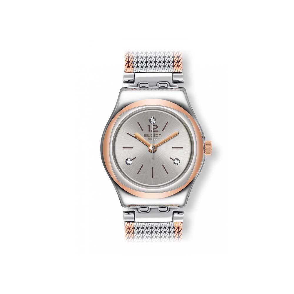 SWATCH YSS327M Ladies' Wristwatch Full Silver Jacket