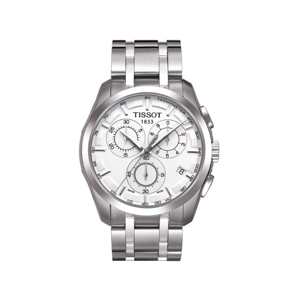Tissot Men's White Dial Metal Band Watch - T035.617.11.031.00