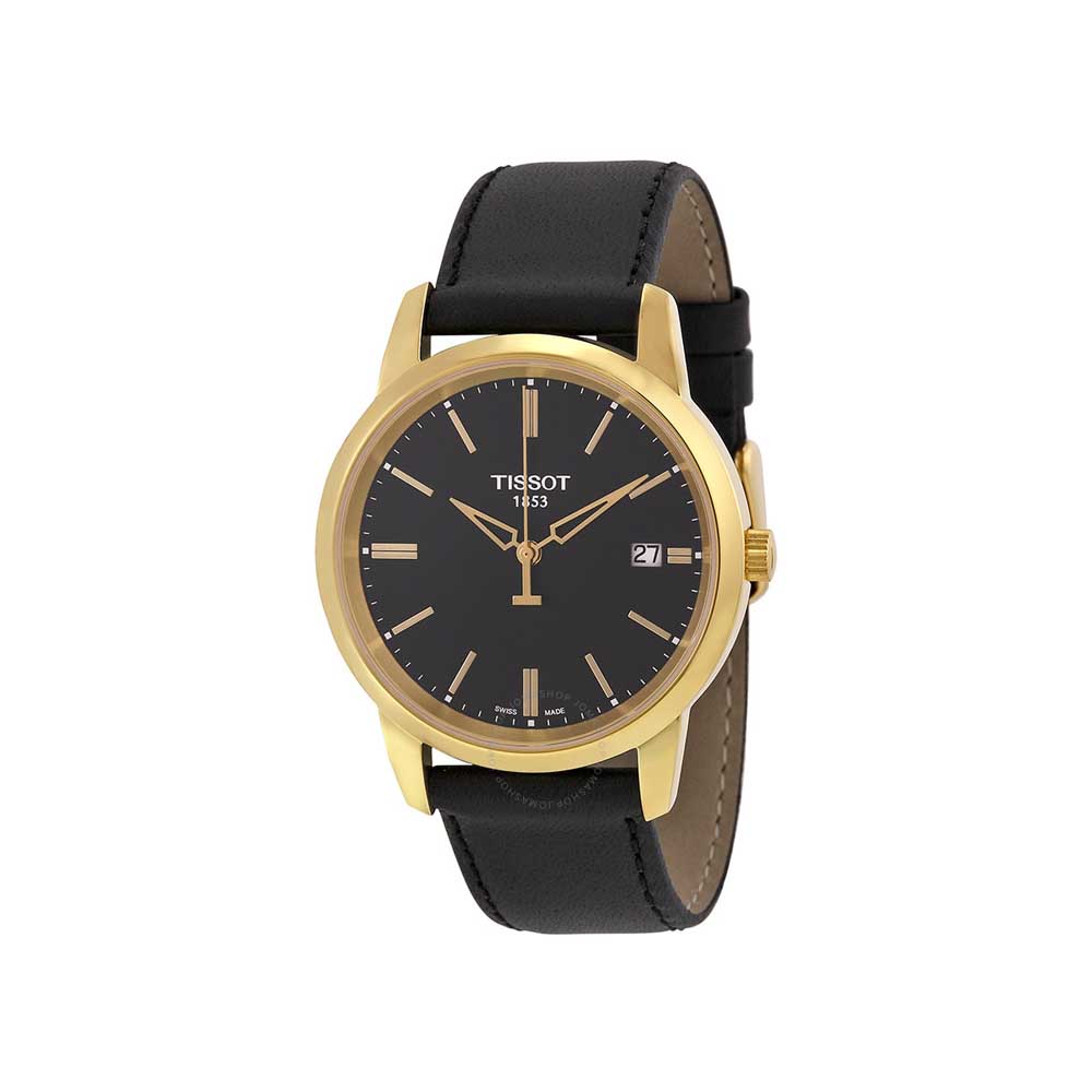 TISSOT Classic Dream Black Dial Black Leather Men's T0334103605101