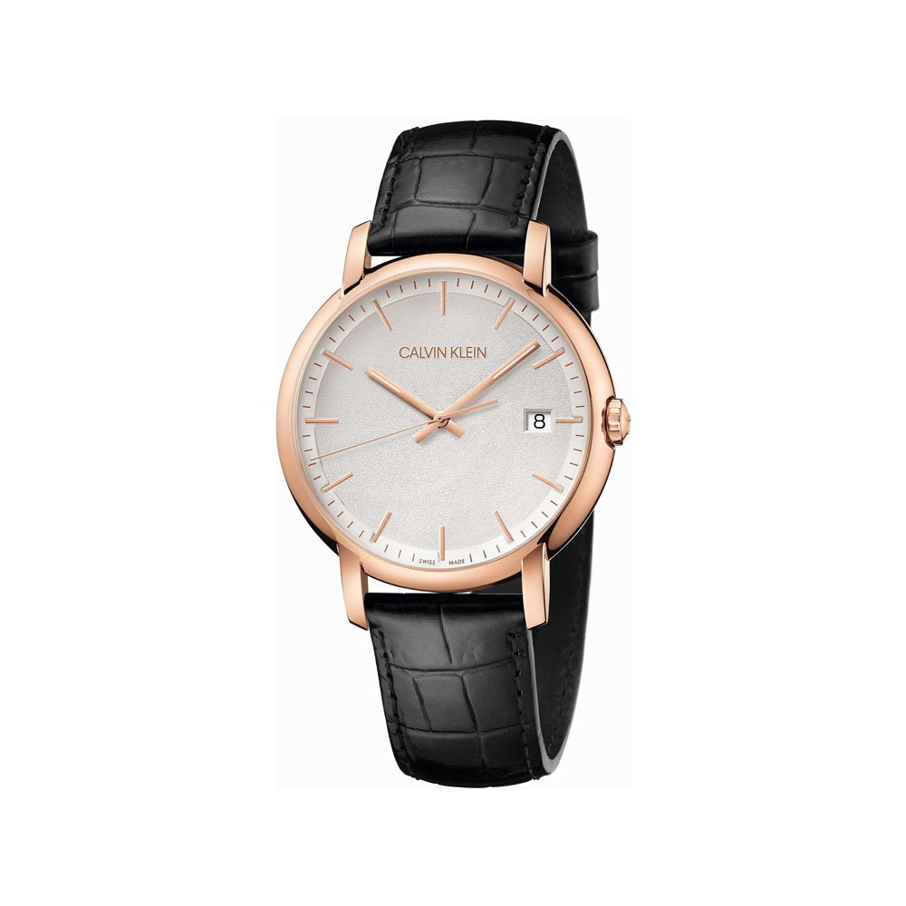 Men Black Strap Wristwatch