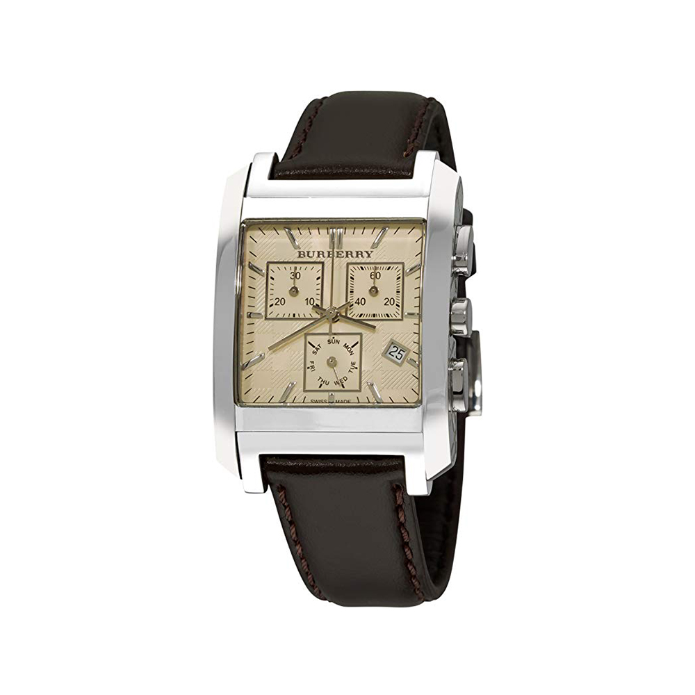 Chronograph Dial Leather Strap Men Watch BU1565 