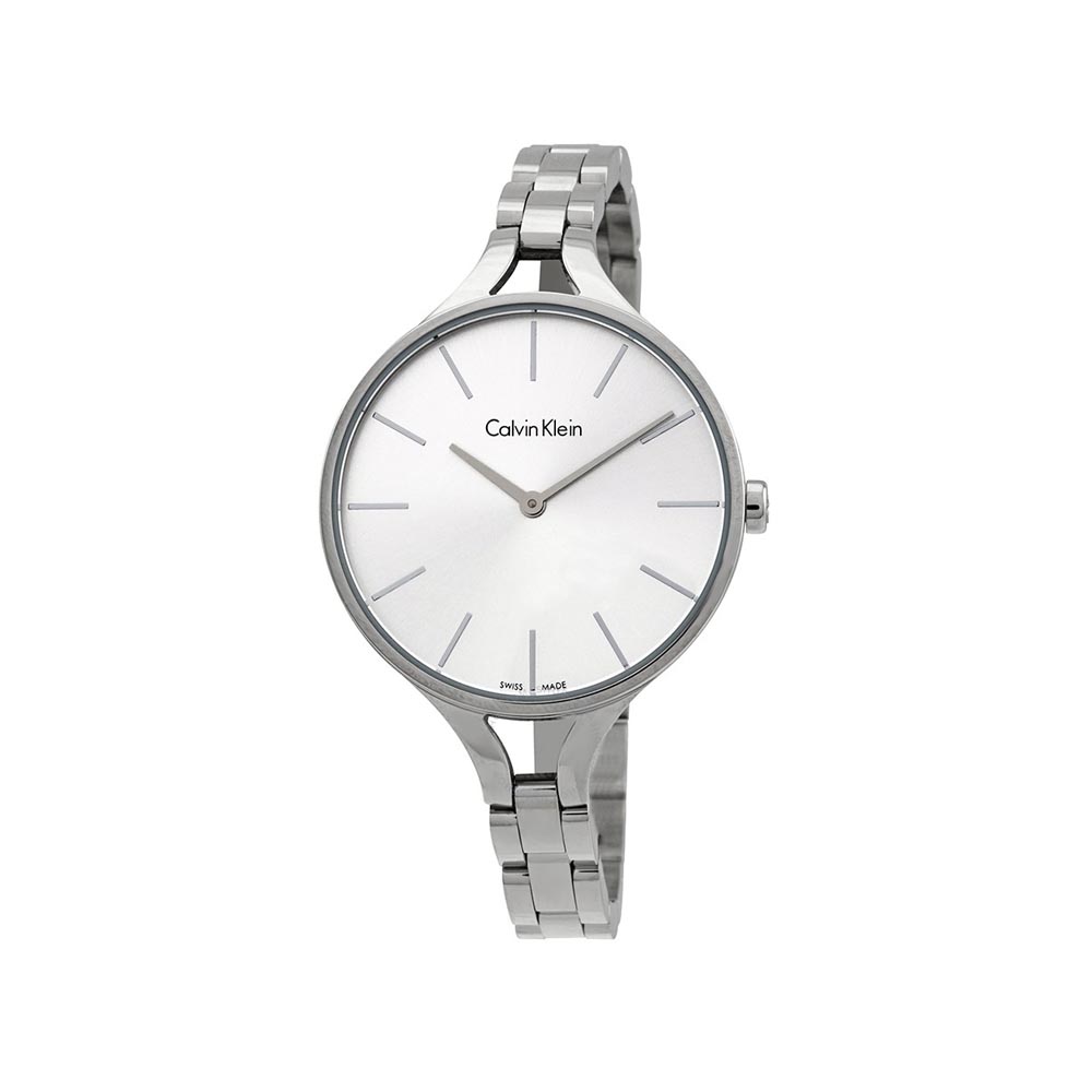 Graphic Silver Dial Bangle