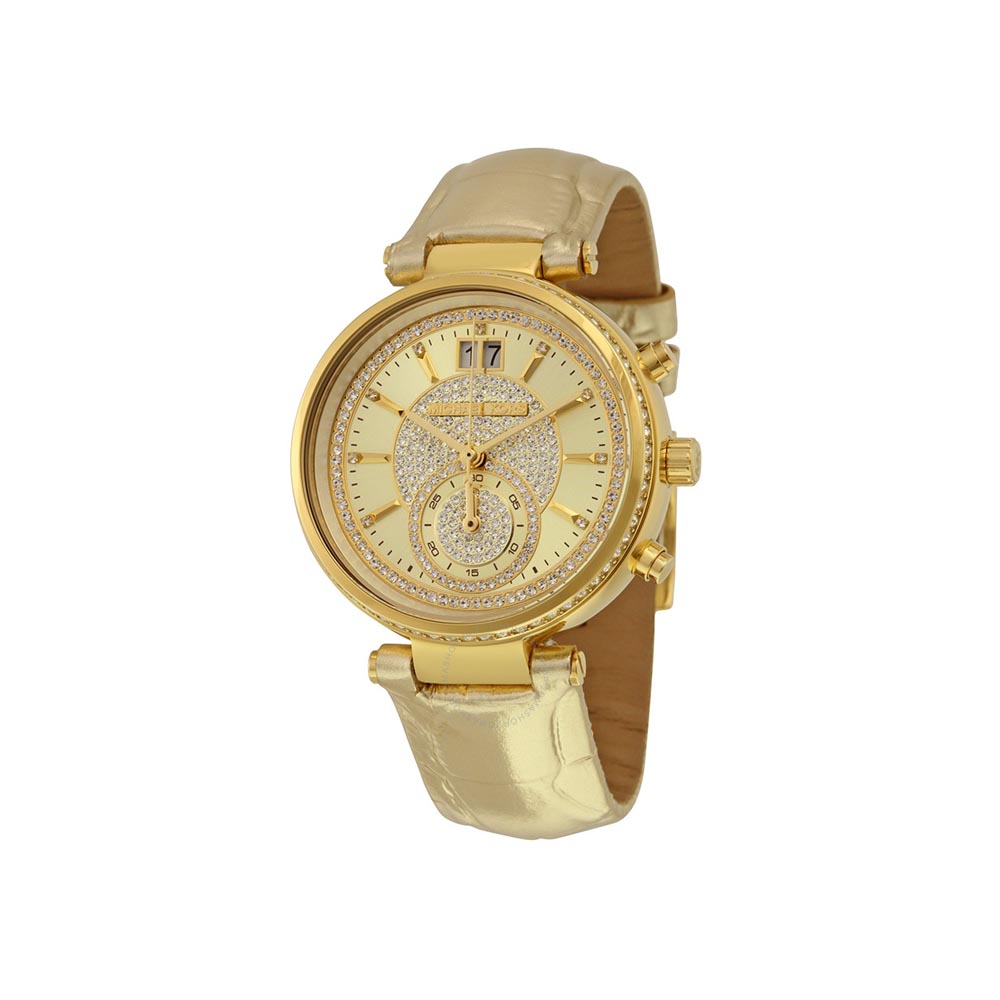 MICHAEL KORS Sawyer Champagne Crystal Pave