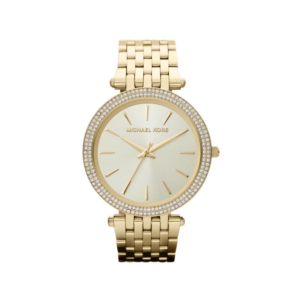 MICHAEL KORS Darci Glitz Gold Dial Pave Beze