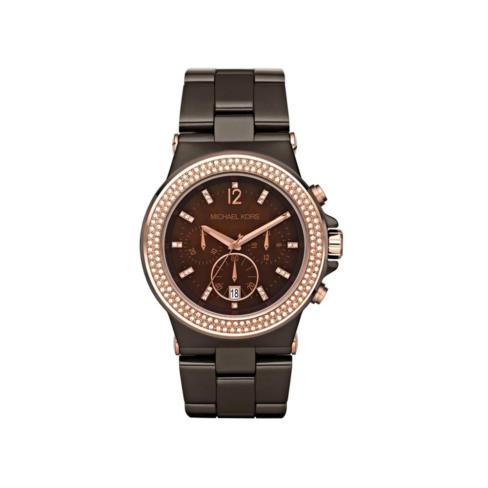 MICHAEL KORS Chonograph Brown Ceramic