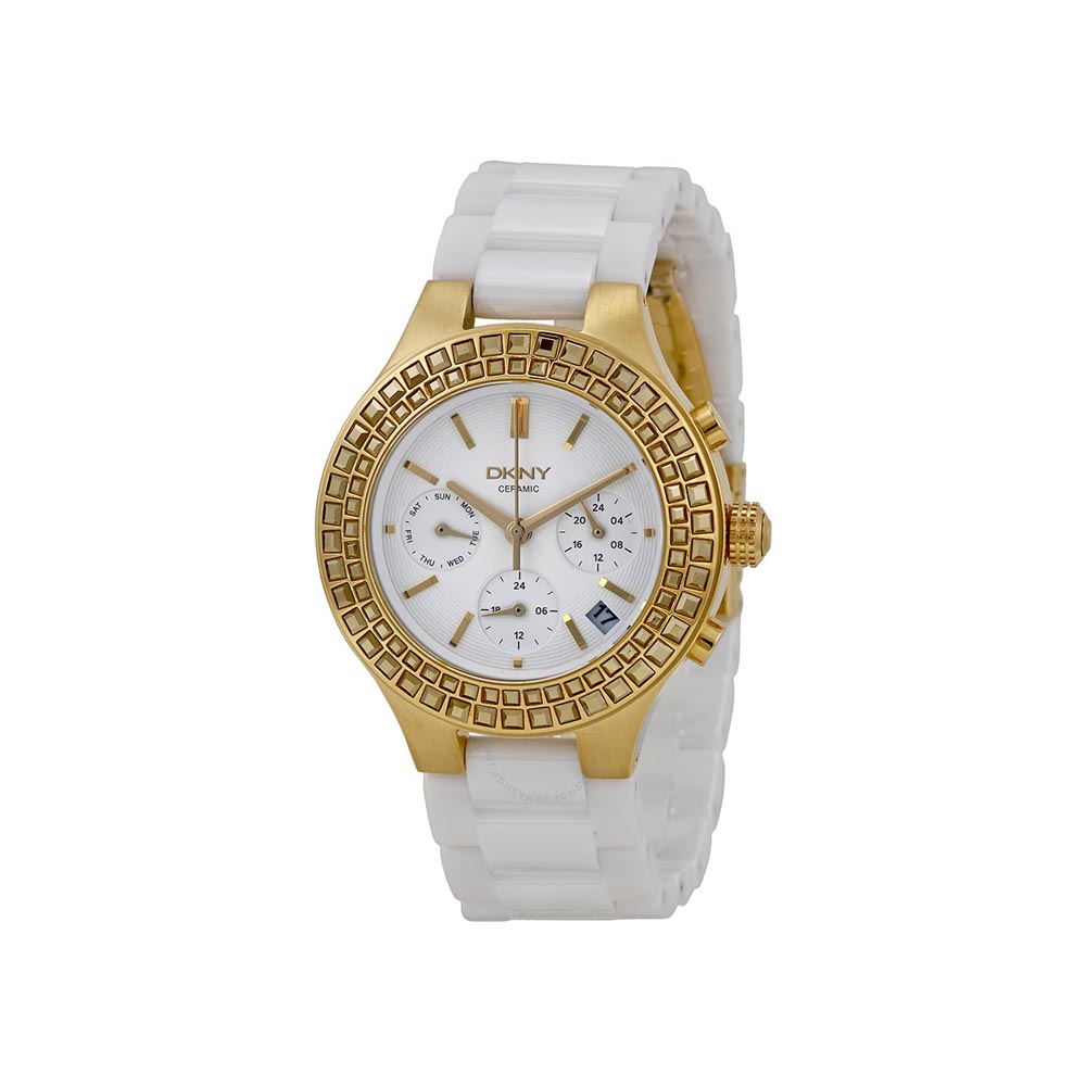 DKNY Chambers Multi-Function White Dial White Ceramic