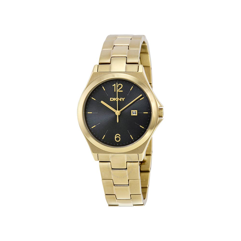 DKNY Parsons Black Dial Gold-tone Unisex Watch