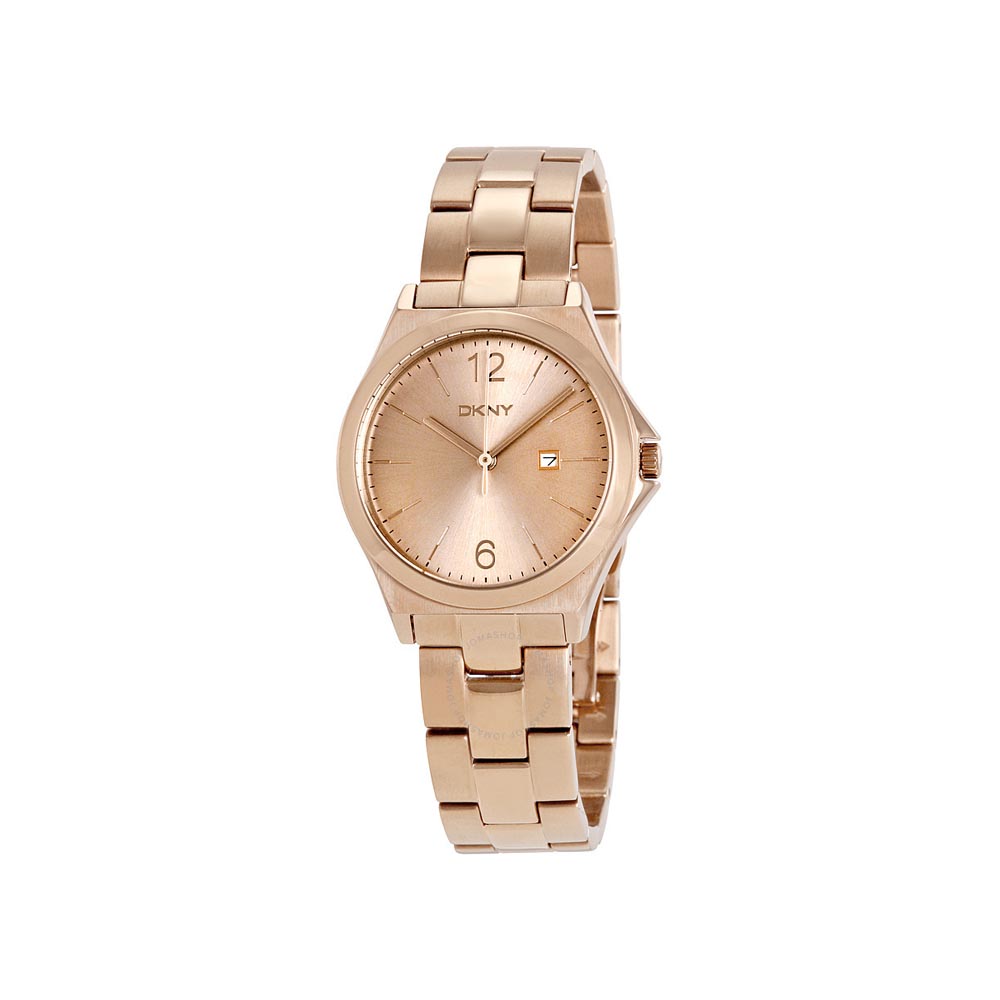 DKNY Parsons Beige Dial Beige Golf-tone Ladies Watch