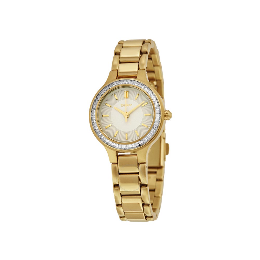 DKNY Chambers Silver Dial Yellow Gold-tone