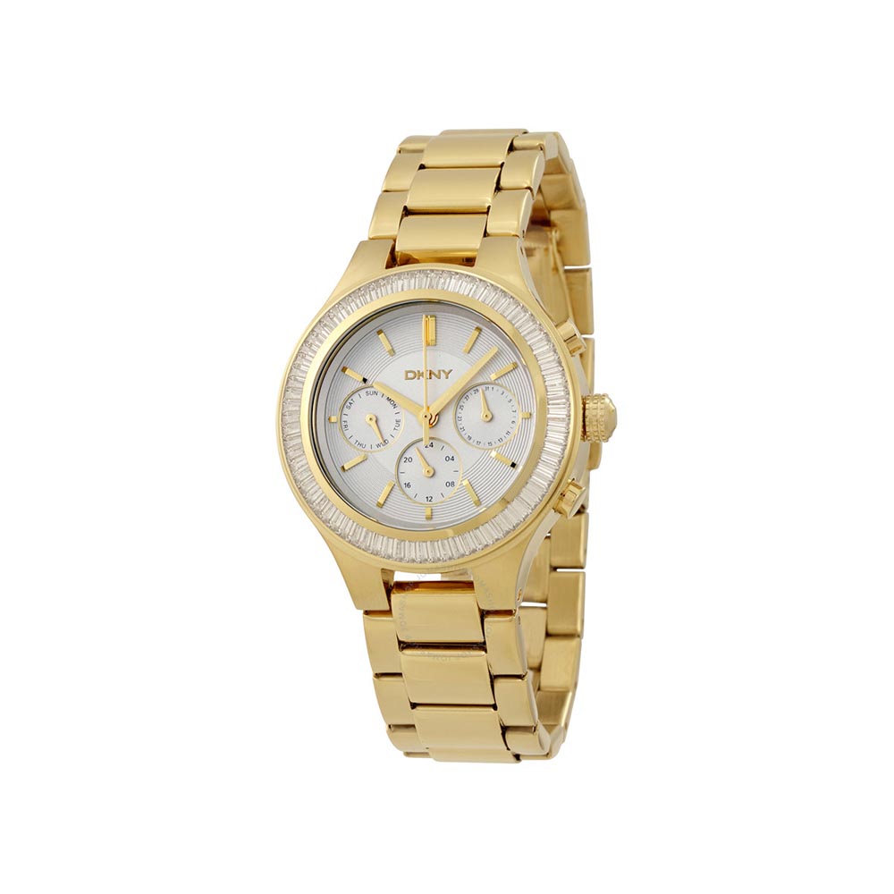 DKNY Chambers Silver Dial Gold-Tone Ladies Watch