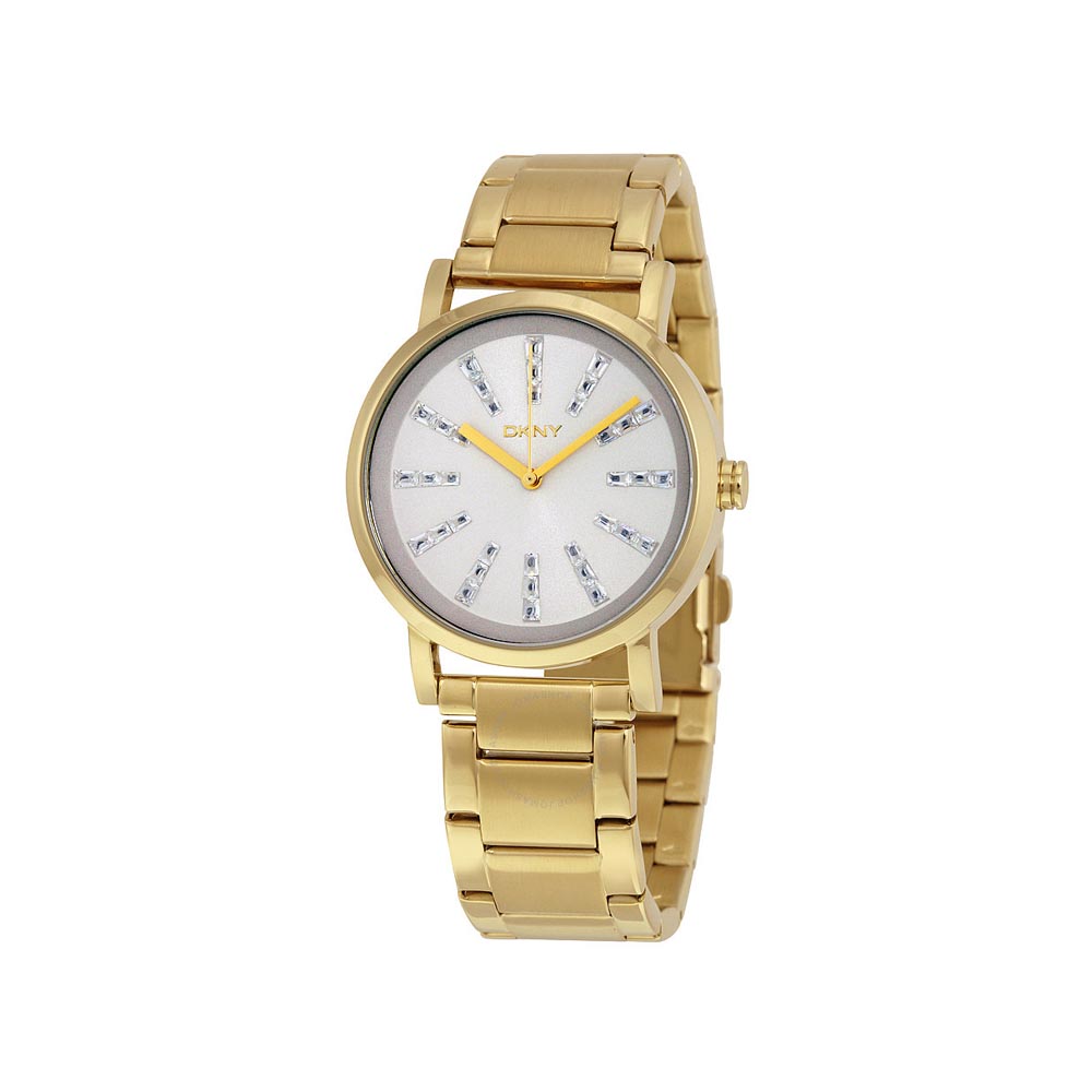 DKNY Soho Silver Dial Ladies Gold Tone