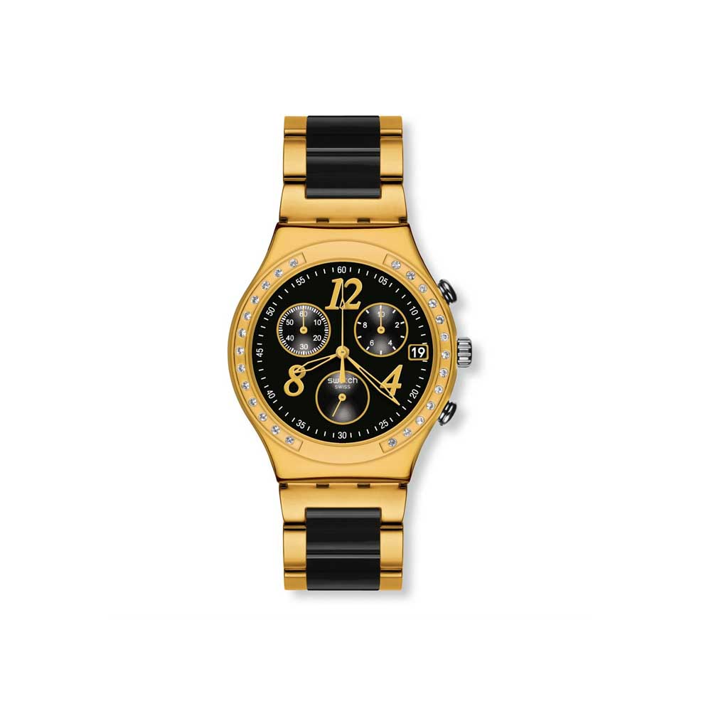 SWATCH Dreamnight Yellow Chronograph Ladies Watch