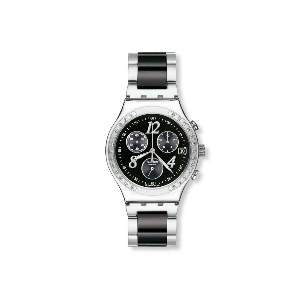 SWATCH IRONY QUARTZ MOVEMENT BLACK DIAL