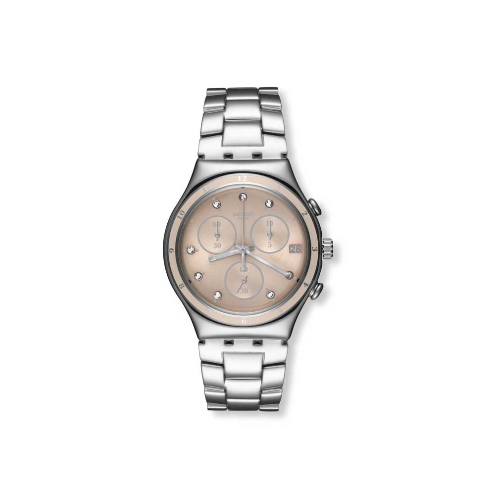 SWATCH Classy Shine Chronograph Beige Dial Aluminium Men's Watch