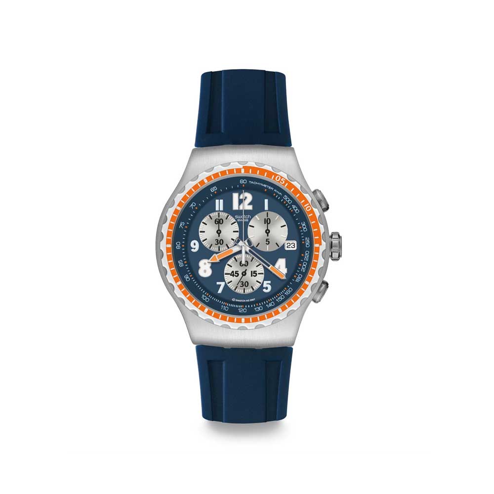 Swatch Men's Silicone Chronograph Watch YOS423