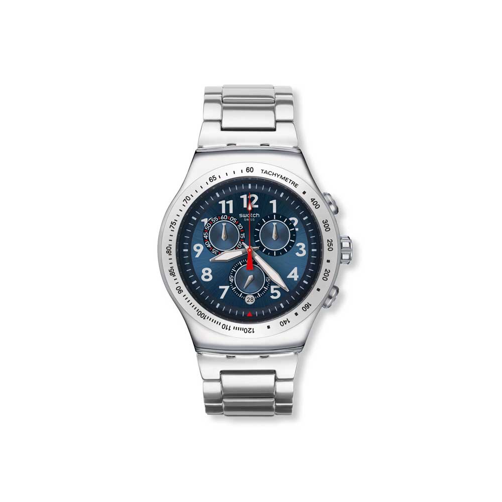 Swatch Men's Stainless Steel Chronograph Watch YOS455G