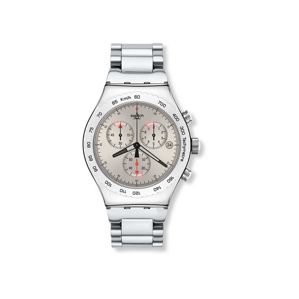 Swatch Men's YVS405GC Analog Display Quartz Silve